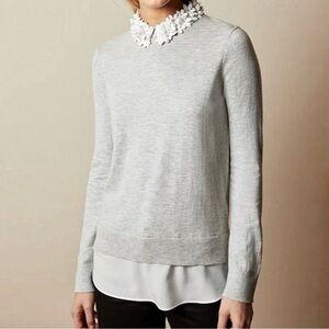 TED BAKER LONDON Nansea Silk Blend 3D Floral Collar Top Shirt Sweater 4 (L)